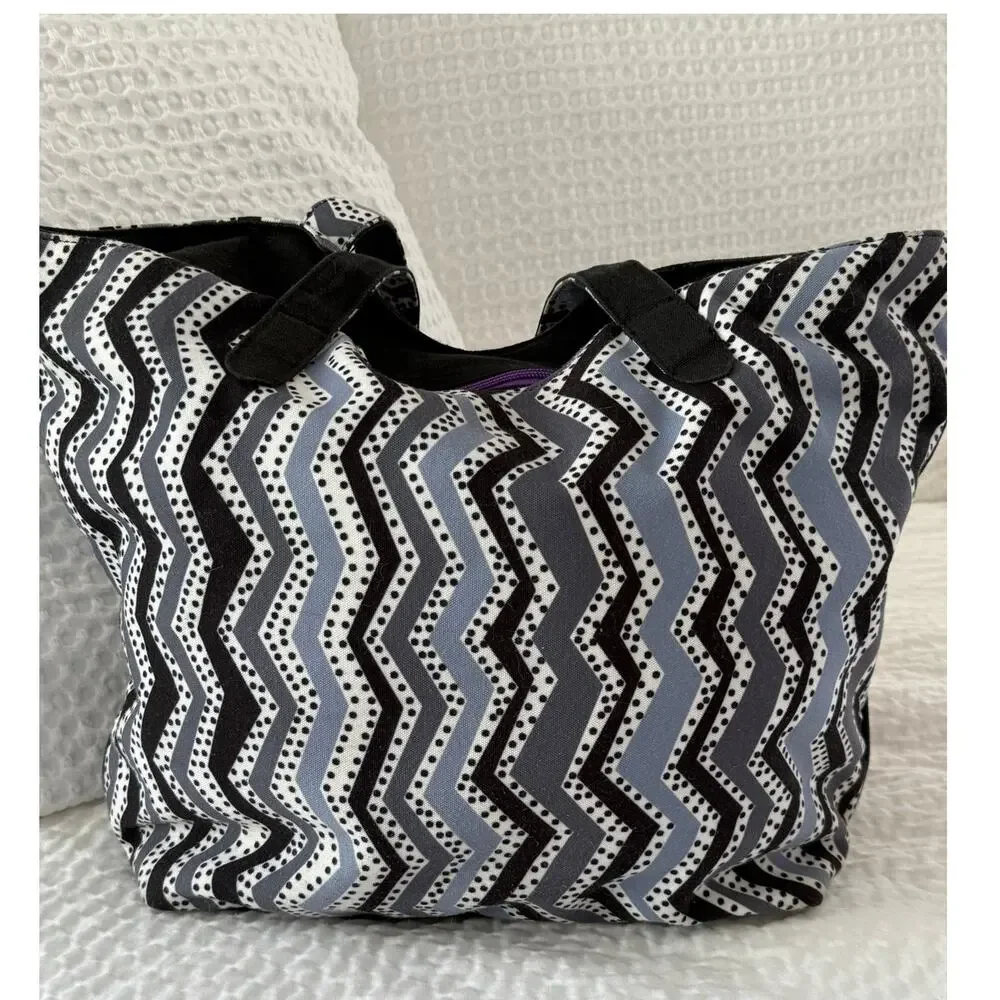 Laurel Burch Cat Tote Bag Share Dreams Canvas Geometric Shoulder Bag Black Large